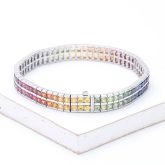 20 CARAT CHELSEA ROUND CUT BRACELET IN STERLING SILVER by EQUALLI.com
