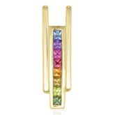NEVADA OMISEXUAL GENDERFLUID TRIGENDER PRIDE GOLD PENDANT