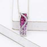 JOYCE PINK SAPPHIRE & DIAMOND PENDANT IN 18K GOLD