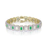 CLEOPATRA EMERALD AND DIAMOND BRACELET IN 18K GOLD