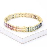 20 CARAT CHELSEA ROUND CUT BRACELET IN 14K GOLD by EQUALLI.com