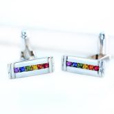 AMSTERDAM CUFFLINKS IN STERLING SILVER by EQUALLI.COM