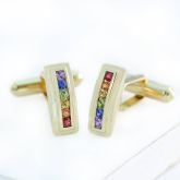 BERLIN CUFFLINKS IN 14K GOLD by EQUALLI.COM