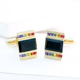 BARCELONA CUFFLINKS IN 14K GOLD by EQUALLI.COM
