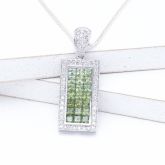 ISABELLE GREEN SAPPHIRE & DIAMOND PENDANT IN 18K GOLD