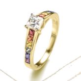 LAS VEGAS PRINCESS RING IN 14K GOLD by EQUALLI.COM