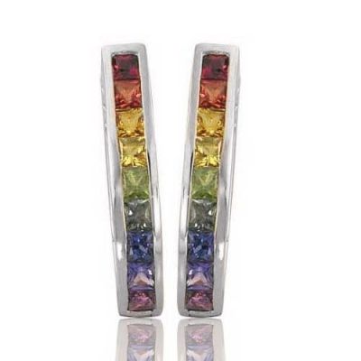 NEW YORK EARRINGS IN 925 STERLING SILVER by EQUALLI.COM