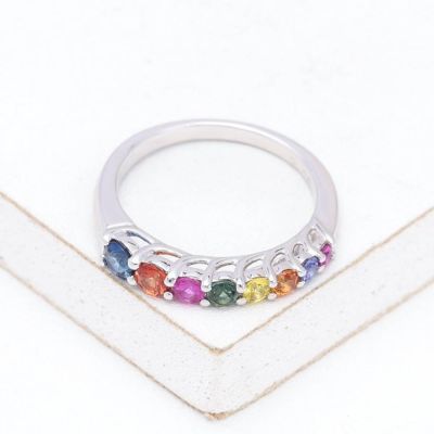 SCARLETT RAINBOW SAPPHIRE RING IN 18K GOLD