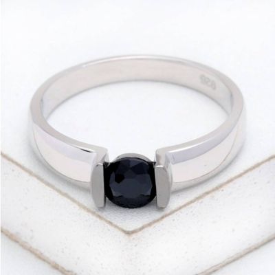 PALM SPRINGS AT NIGHT RING IN STERLING SILVER by Equalli