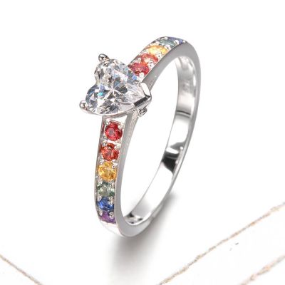 LAS VEGAS HEART RING IN STERLING SILVER by EQUALLI.COM