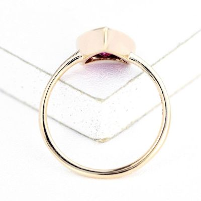 PINK TOURMALINE 1.40 CARAT 10K PINK GOLD RING - SIZE 7 By:EQUALLI.com