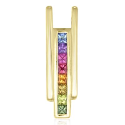 NEVADA OMISEXUAL GENDERFLUID TRIGENDER PRIDE GOLD PENDANT