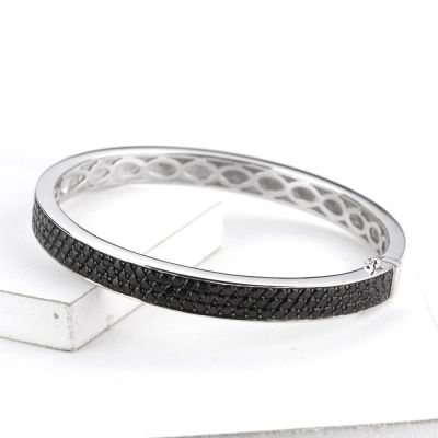 DETROIT AT NIGHT BANGLE IN STERLING SILVER