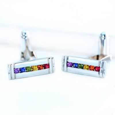 AMSTERDAM CUFFLINKS IN STERLING SILVER by EQUALLI.COM