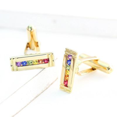 AMSTERDAM CUFFLINKS IN 14K GOLD by EQUALLI.COM