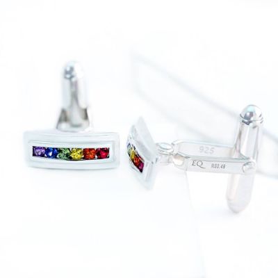 BERLIN CUFFLINKS IN STERLING SILVER by EQUALLI.COM