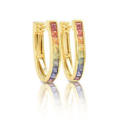 NEW YORK EARRINGS IN 14K GOLD by EQUALLI.COM 