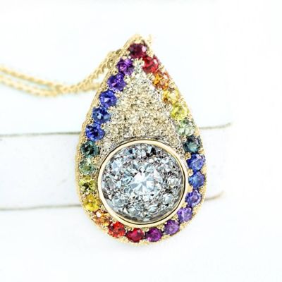 MELBOURNE PENDANT IN 14K GOLD by EQUALLI.COM