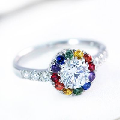MARDI GRAS RING IN STERLING SILVER by EQUALLI.COM
