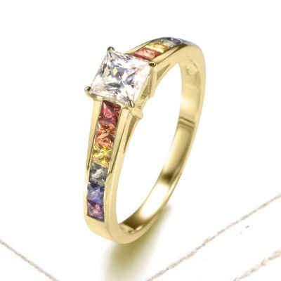 LAS VEGAS PRINCESS RING IN 14K GOLD by EQUALLI.COM