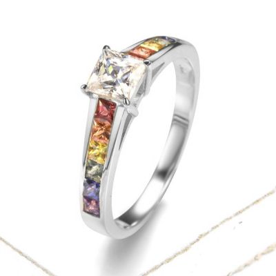 LAS VEGAS PRINCESS RING IN STERLING SILVER by EQUALLI.COM