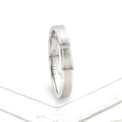 MESTRA ENGAGEMENT RING IN 14K GOLD WITH DIAMOND by Equalli.com 