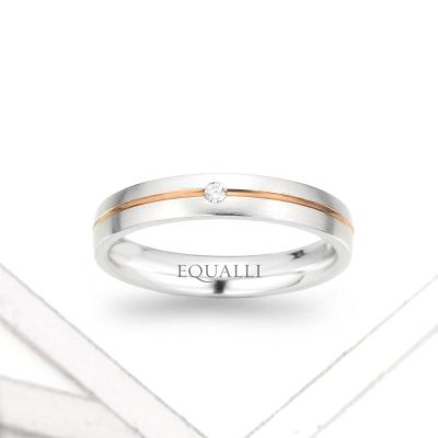 SALMACIS ENGAGEMENT RING IN 14K GOLD WITH DIAMOND by Equalli.com