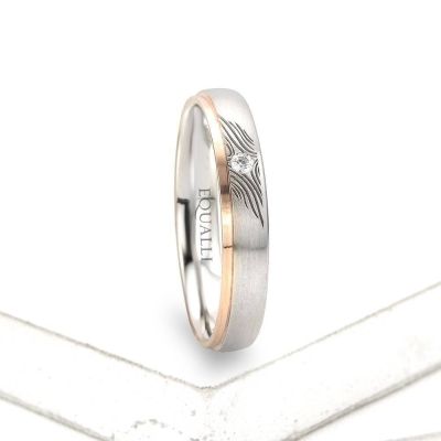 CHARITES ENGAGEMENT RING IN 14K GOLD WITH DIAMOND by Equalli.com