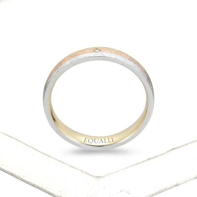 EIRENE ENGAGEMENT RING IN 14K GOLD WITH DIAMOND by Equalli.com
