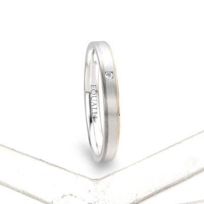 ASCLEPIUS ENGAGEMENT RING IN 14K GOLD WITH DIAMOND by Equalli.com