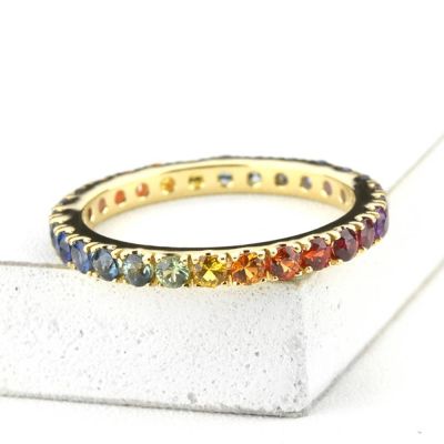 ATLANTA FULL ETERNITY RING IN 14K GOLD by EQUALLI.COM