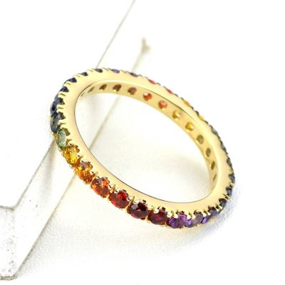 ATLANTA FULL ETERNITY RING IN 14K GOLD by EQUALLI.COM