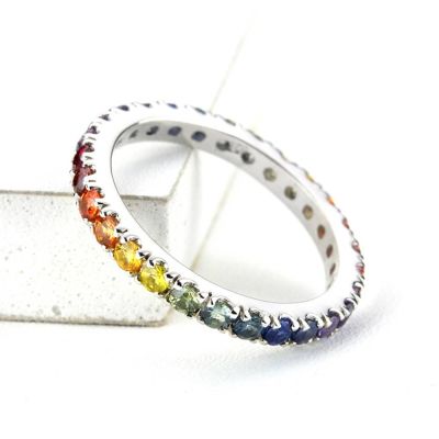 ATLANTA FULL ETERNITY RING IN STERLING SILVER by EQUALLI.COM