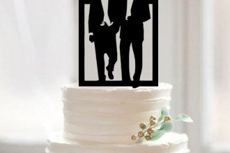Grooms Silhouette Wedding Topper